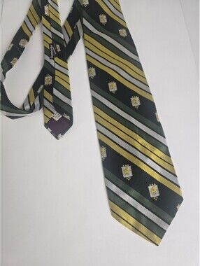 Vintage Beau Brummell Mens Wide Tie Stripe Crest 70's Doutrichs Harrisburg Pa